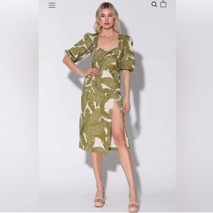 Walter Baker “Juanita” Tropical Midi Dress 🌴